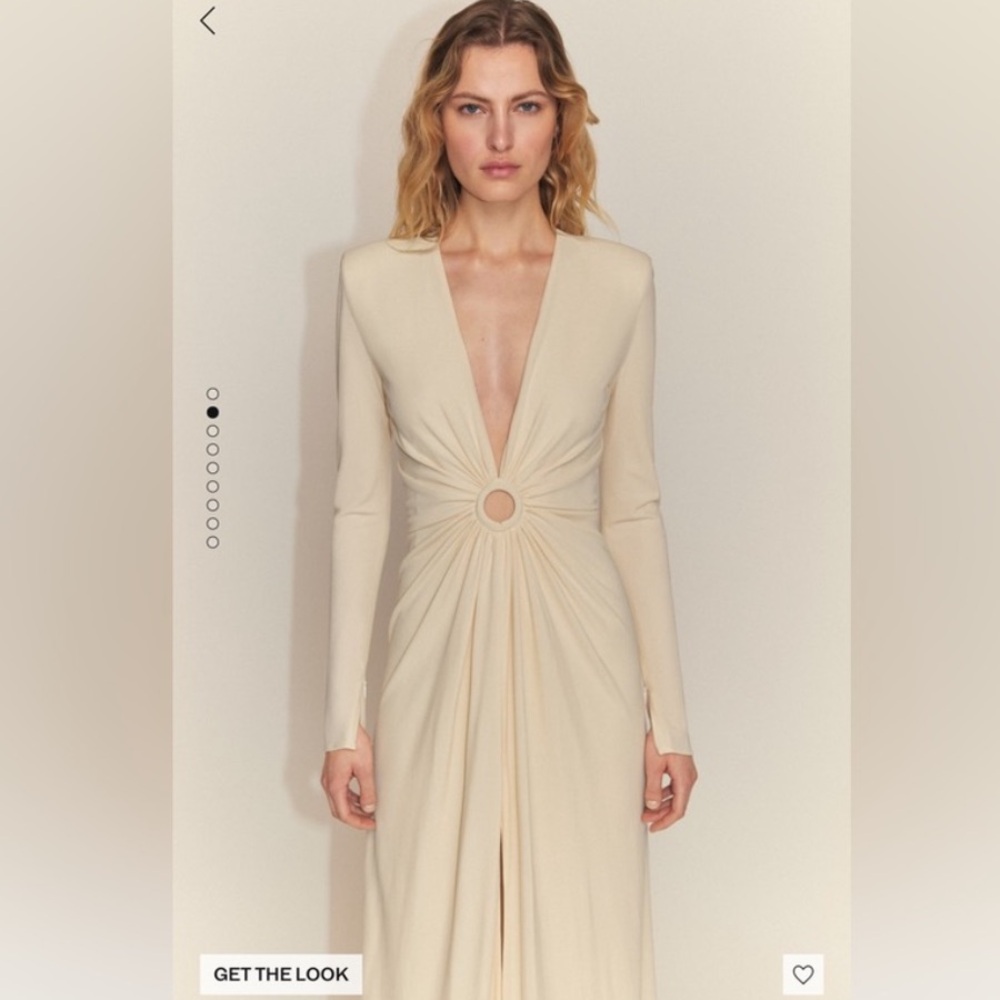 New Mango Carla Time Capsule Hoop Dress Gown with Gathered Opening, NWT - Picture 1 of 10